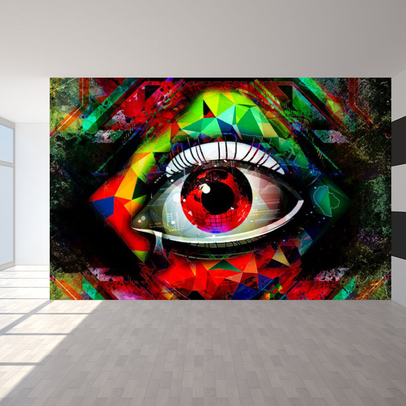 Cool Graffiti Mural Wallpaper for Boys Bedroom Entertainment Wall Decor, Made to Measure Red Clearhalo 'Wall Decor' 'Wall Mural' 1896283