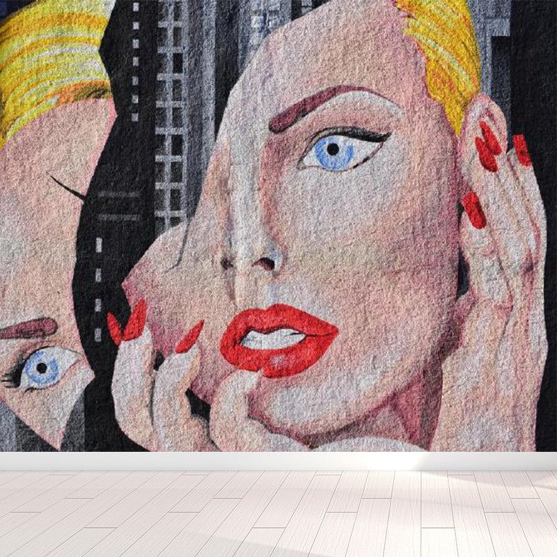 Cool Graffiti Mural Wallpaper for Boys Bedroom Entertainment Wall Decor, Made to Measure Clearhalo 'Wall Decor' 'Wall Mural' 1896289