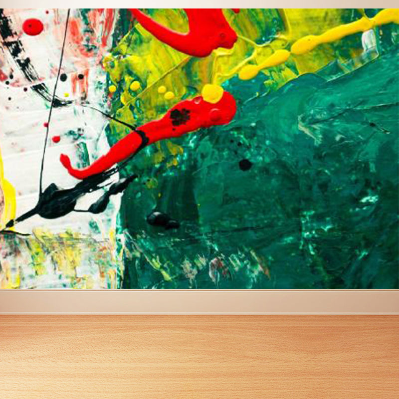 Large Illustration Abstract Mural Decal Modern Creative Graffiti Wall Art in Multi Color Clearhalo 'Wall Decor' 'Wall Mural' 1896314