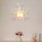 Teardrop Crystal Suspension Light Single Light Luxurious Metallic Pendant Light for Baby Room Clearhalo 'Ceiling Lights' 'Pendant Lights' 'Pendants' Lighting' 189632