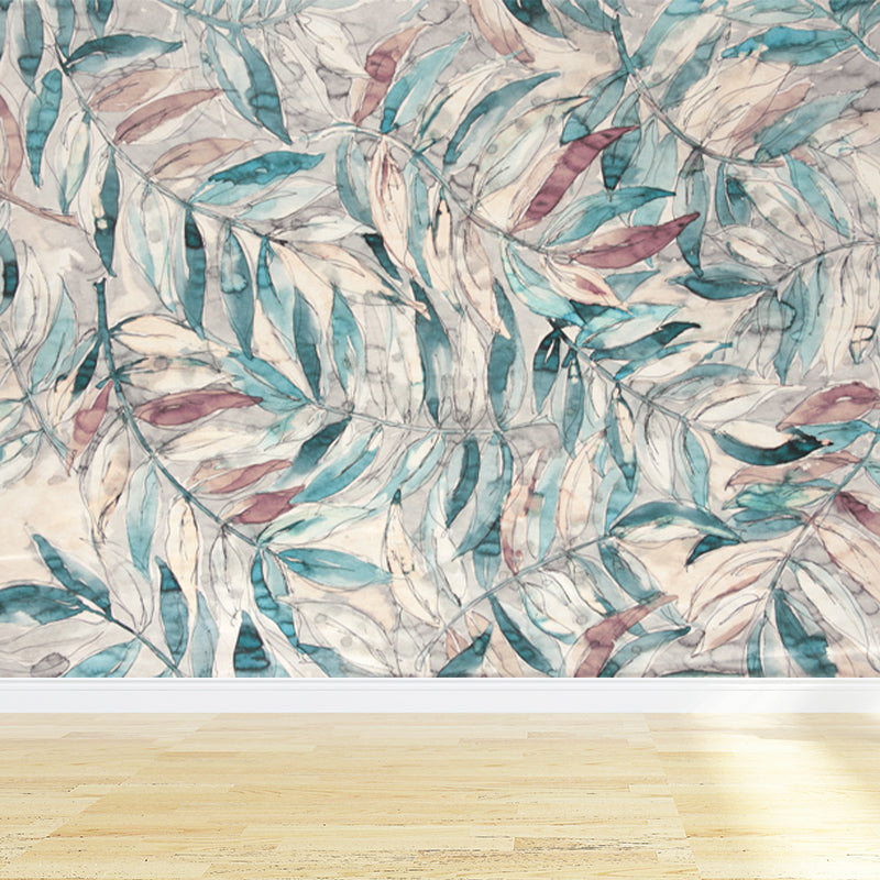 Large Illustration Abstract Mural Decal Modern Creative Graffiti Wall Art in Multi Color Grey Clearhalo 'Wall Decor' 'Wall Mural' 1896323