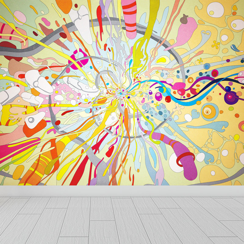 Graffiti Entertainment Wallpaper Mural Contemporary Non-Woven Wall Covering for Boys Room Clearhalo 'Wall Decor' 'Wall Mural' 1896334