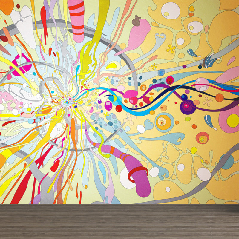 Graffiti Entertainment Wallpaper Mural Contemporary Non-Woven Wall Covering for Boys Room Clearhalo 'Wall Decor' 'Wall Mural' 1896335