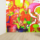 Graffiti Entertainment Wallpaper Mural Contemporary Non-Woven Wall Covering for Boys Room Clearhalo 'Wall Decor' 'Wall Mural' 1896340