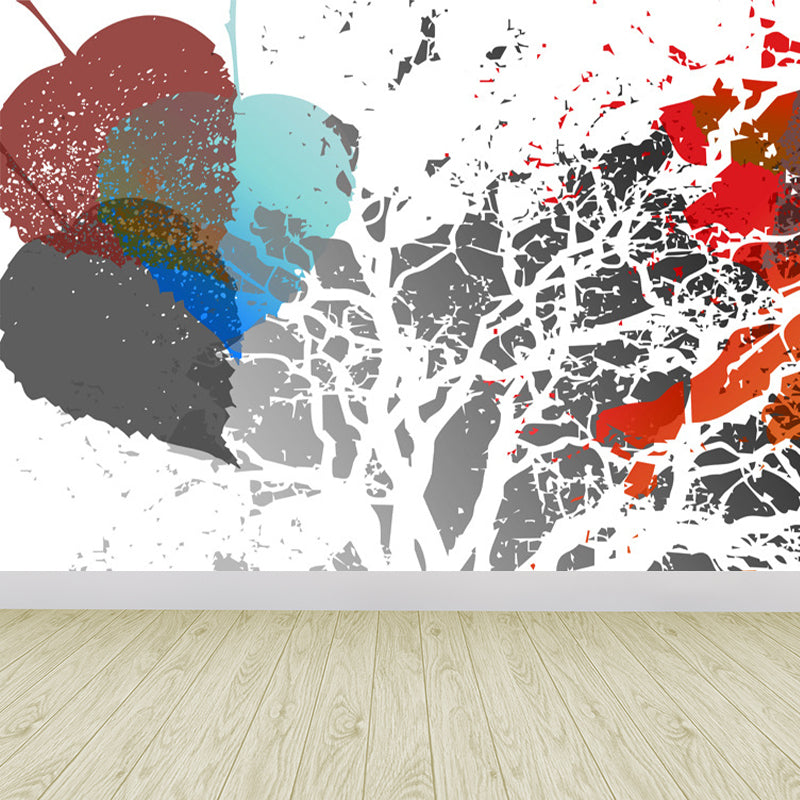 Graffiti Entertainment Wallpaper Mural Contemporary Non-Woven Wall Covering for Boys Room White Clearhalo 'Wall Decor' 'Wall Mural' 1896348