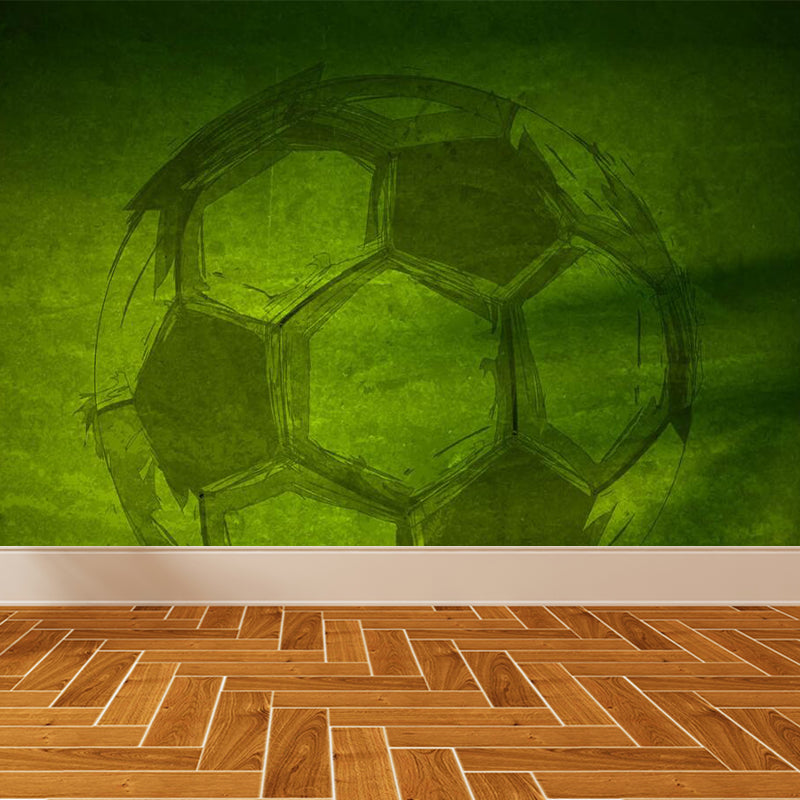 Graffiti Entertainment Wallpaper Mural Contemporary Non-Woven Wall Covering for Boys Room Green Clearhalo 'Wall Decor' 'Wall Mural' 1896353