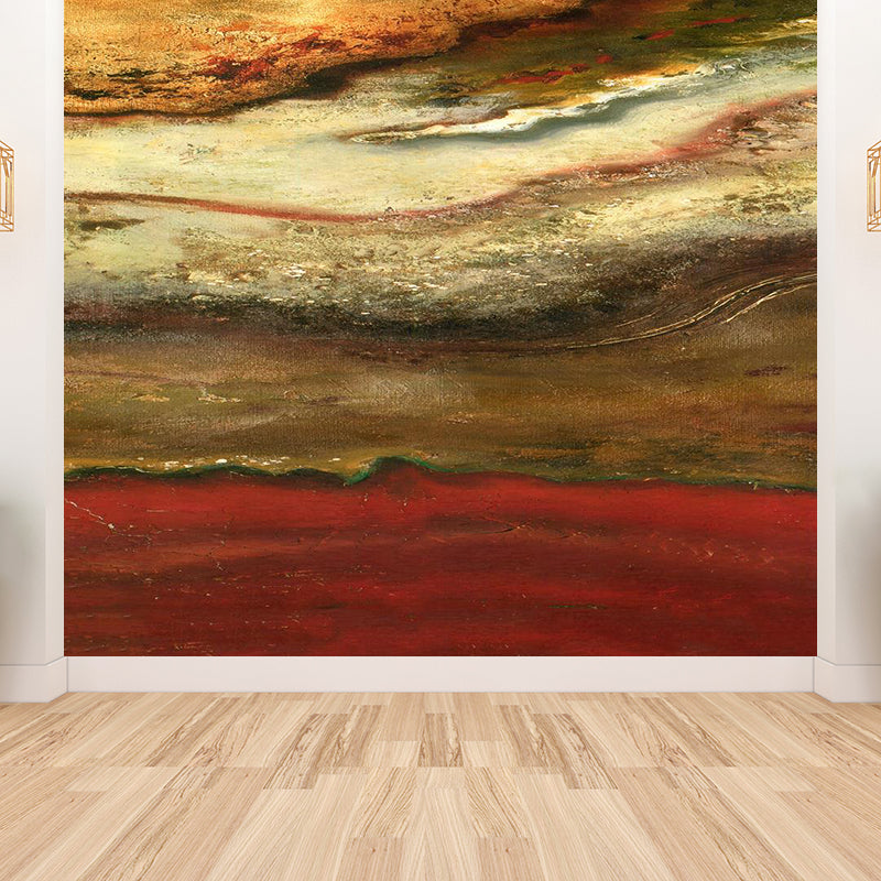 Modern Color Block Abstract Mural Pastel Moisture Resistant Wall Decor for Living Room Clearhalo 'Wall Decor' 'Wall Mural' 1896365