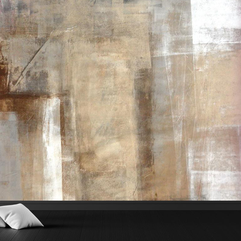 Modern Color Block Abstract Mural Pastel Moisture Resistant Wall Decor for Living Room Clearhalo 'Wall Decor' 'Wall Mural' 1896374