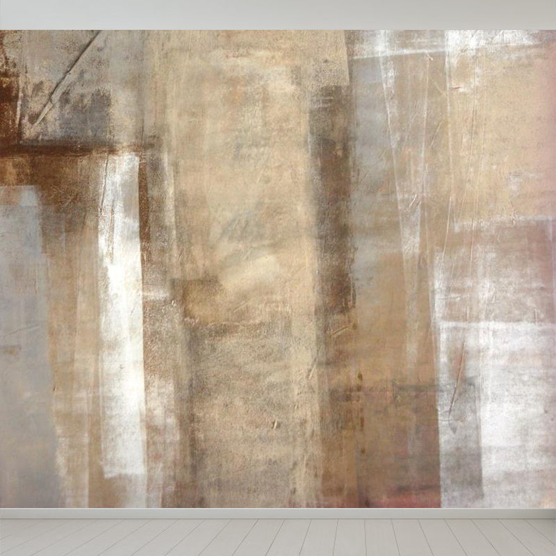 Modern Color Block Abstract Mural Pastel Moisture Resistant Wall Decor for Living Room Clearhalo 'Wall Decor' 'Wall Mural' 1896375