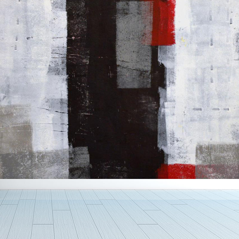 Modern Color Block Abstract Mural Pastel Moisture Resistant Wall Decor for Living Room Clearhalo 'Wall Decor' 'Wall Mural' 1896380