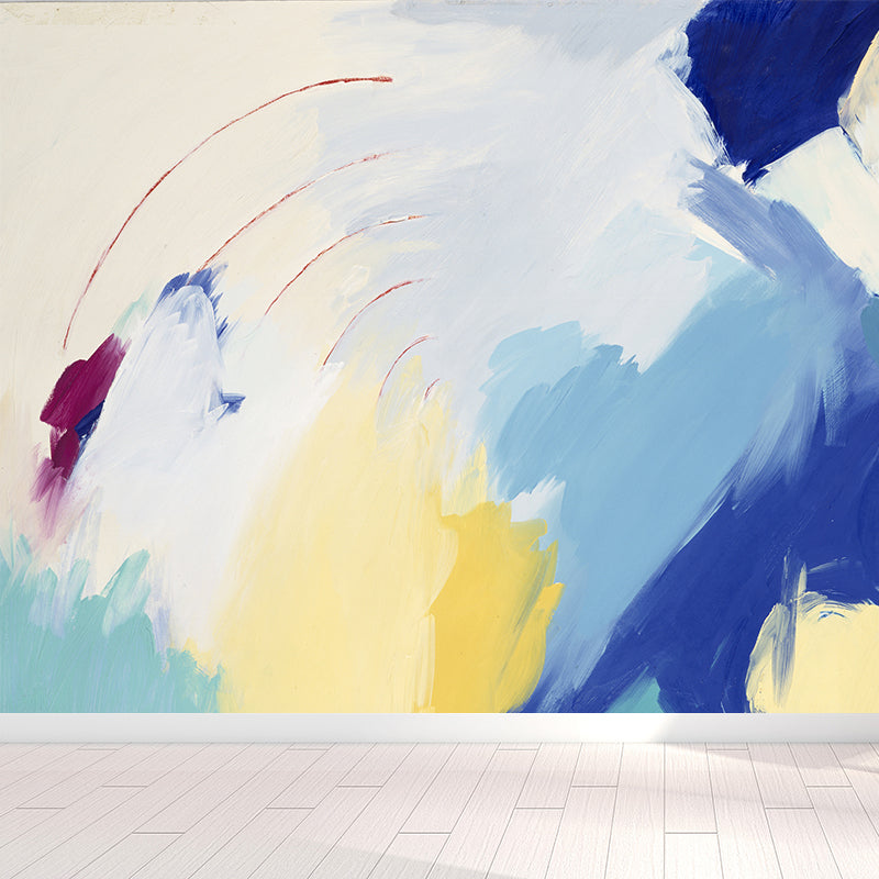 Painting Print Abstract Mural Wallpaper Large Wall Art for Room, Custom Size Available Clearhalo 'Wall Decor' 'Wall Mural' 1896384