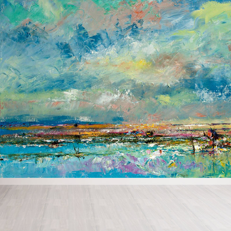 Painting Print Abstract Mural Wallpaper Large Wall Art for Room, Custom Size Available Clearhalo 'Wall Decor' 'Wall Mural' 1896405