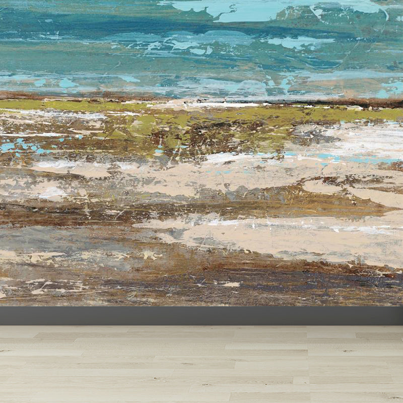 Modern Scenery Painting Wall Mural Soft Color Abstract Wall Covering for Home, Custom Print Clearhalo 'Wall Decor' 'Wall Mural' 1896420