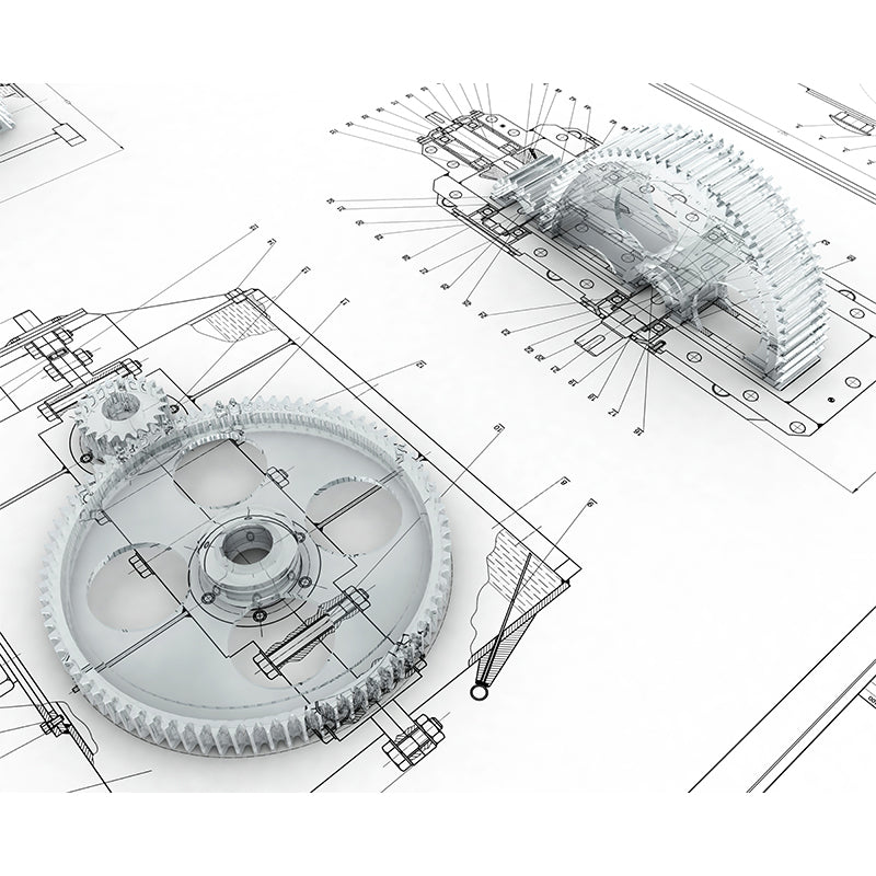 Full Size Machine Gear Mural Industrial Cool Metal Wall Decor in Light Color for Bedroom Clearhalo 'Wall Decor' 'Wall Mural' 1896446