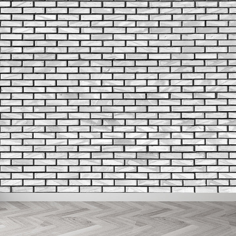 Whole Brickwork Wall Mural Light Color Non-Woven Wall Art for Home Decor, Custom Made Clearhalo 'Wall Decor' 'Wall Mural' 1896534