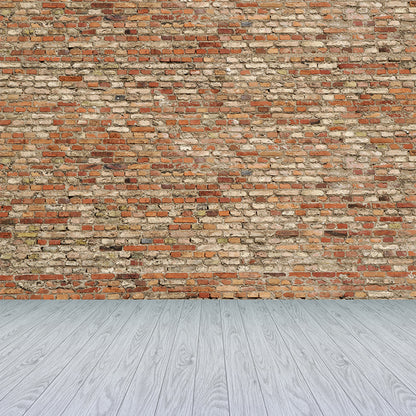 Whole Brickwork Wall Mural Light Color Non-Woven Wall Art for Home Decor, Custom Made Light Orange Clearhalo 'Wall Decor' 'Wall Mural' 1896538