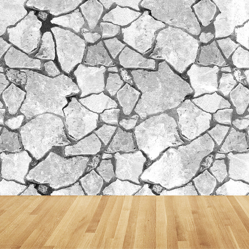 Whole Brickwork Wall Mural Light Color Non-Woven Wall Art for Home Decor, Custom Made Clearhalo 'Wall Decor' 'Wall Mural' 1896545