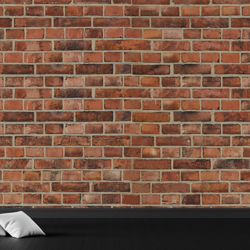 Whole Brickwork Wall Mural Light Color Non-Woven Wall Art for Home Decor, Custom Made Clearhalo 'Wall Decor' 'Wall Mural' 1896555