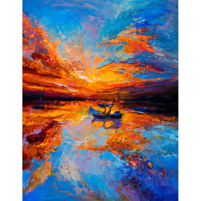 Classic Oil Painting Scenery Mural Decal Bright Color Stain Resistant Wall Decor for Room Clearhalo 'Wall Decor' 'Wall Mural' 1896566