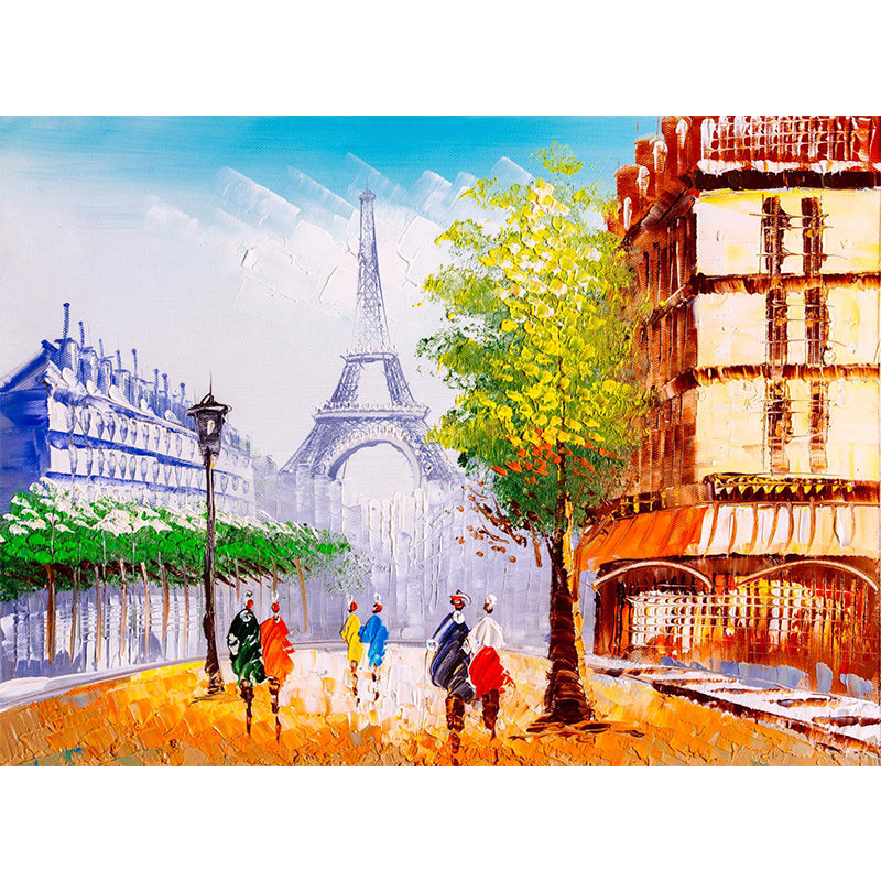 Landscape Painting Mural Wallpaper Multicolored Classical Wall Covering for Bedroom Clearhalo 'Wall Decor' 'Wall Mural' 1896586