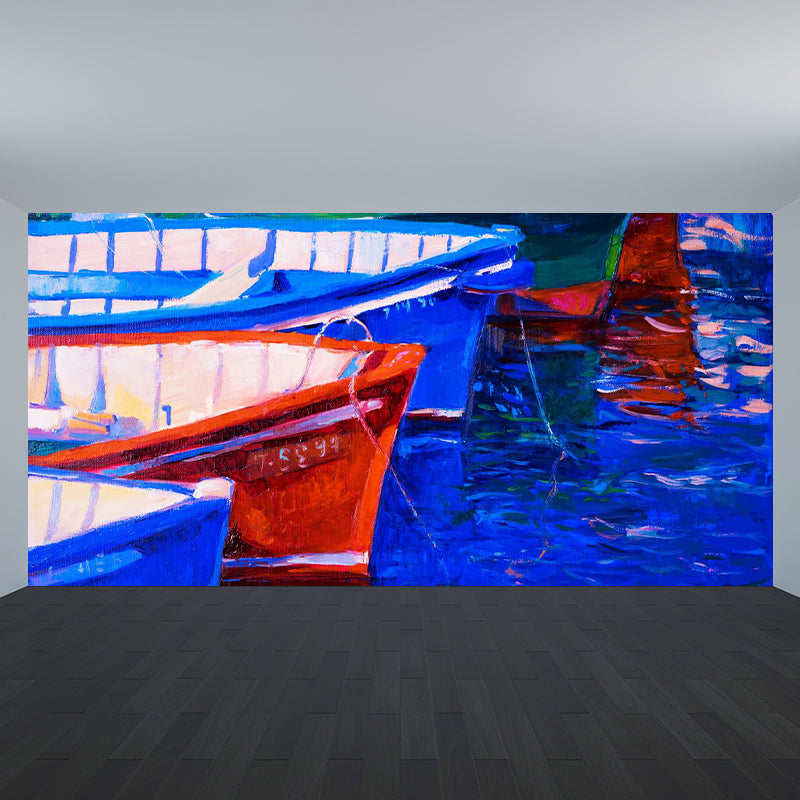 Pastel Nature Scenery Wallpaper Mural Moisture Resistant Classic Living Room Wall Art Clearhalo 'Wall Decor' 'Wall Mural' 1896619