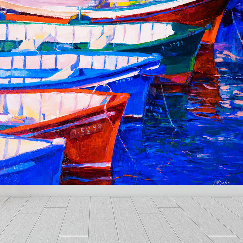 Pastel Nature Scenery Wallpaper Mural Moisture Resistant Classic Living Room Wall Art Clearhalo 'Wall Decor' 'Wall Mural' 1896620