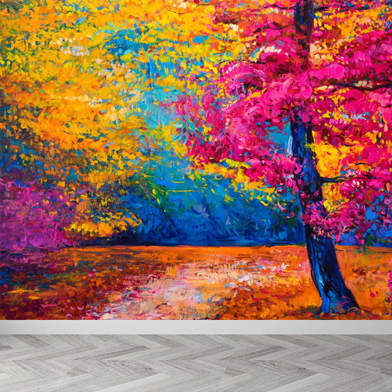 Pastel Nature Scenery Wallpaper Mural Moisture Resistant Classic Living Room Wall Art Clearhalo 'Wall Decor' 'Wall Mural' 1896629