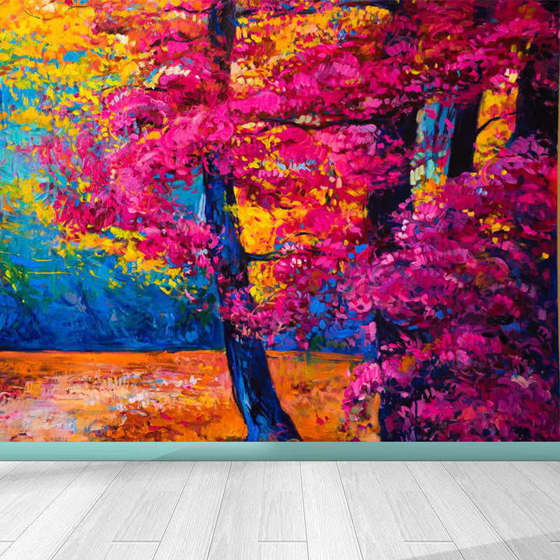 Pastel Nature Scenery Wallpaper Mural Moisture Resistant Classic Living Room Wall Art Clearhalo 'Wall Decor' 'Wall Mural' 1896630