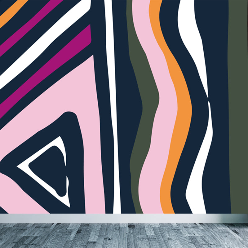 Contemporary Abstract Wall Mural Decal Colorful Geometric Wall Decor for Teens Room Clearhalo 'Wall Decor' 'Wall Mural' 1896635