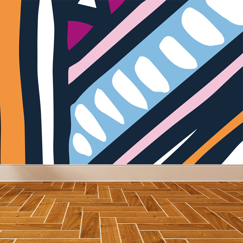 Colorful Modern Wall Paper Mural Whole Abstract Pattern Wall Art for House Interior Light Blue Clearhalo 'Wall Decor' 'Wall Mural' 1896688