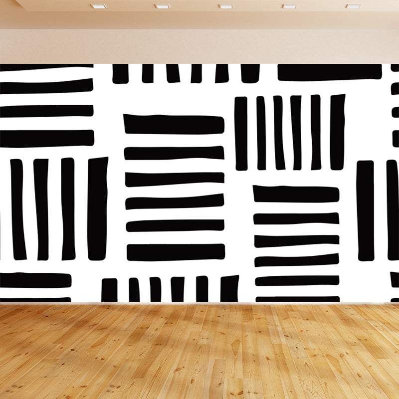 Colorful Modern Wall Paper Mural Whole Abstract Pattern Wall Art for House Interior White Clearhalo 'Wall Decor' 'Wall Mural' 1896703