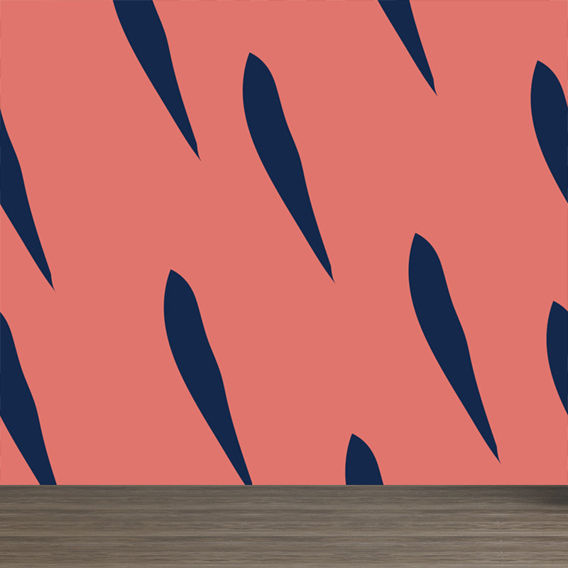 Huge Abstract Wall Covering Mural Water Resistant Contemporary Bedroom Wall Decor Light Orange Clearhalo 'Wall Decor' 'Wall Mural' 1896708