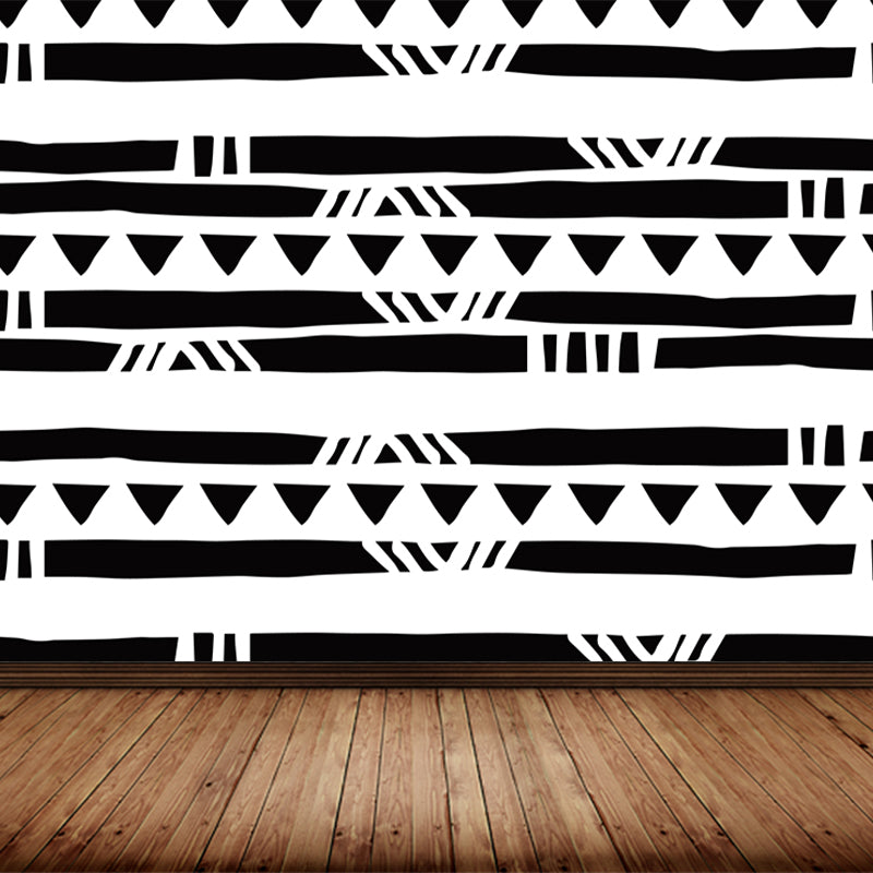 Huge Abstract Wall Covering Mural Water Resistant Contemporary Bedroom Wall Decor White Clearhalo 'Wall Decor' 'Wall Mural' 1896728