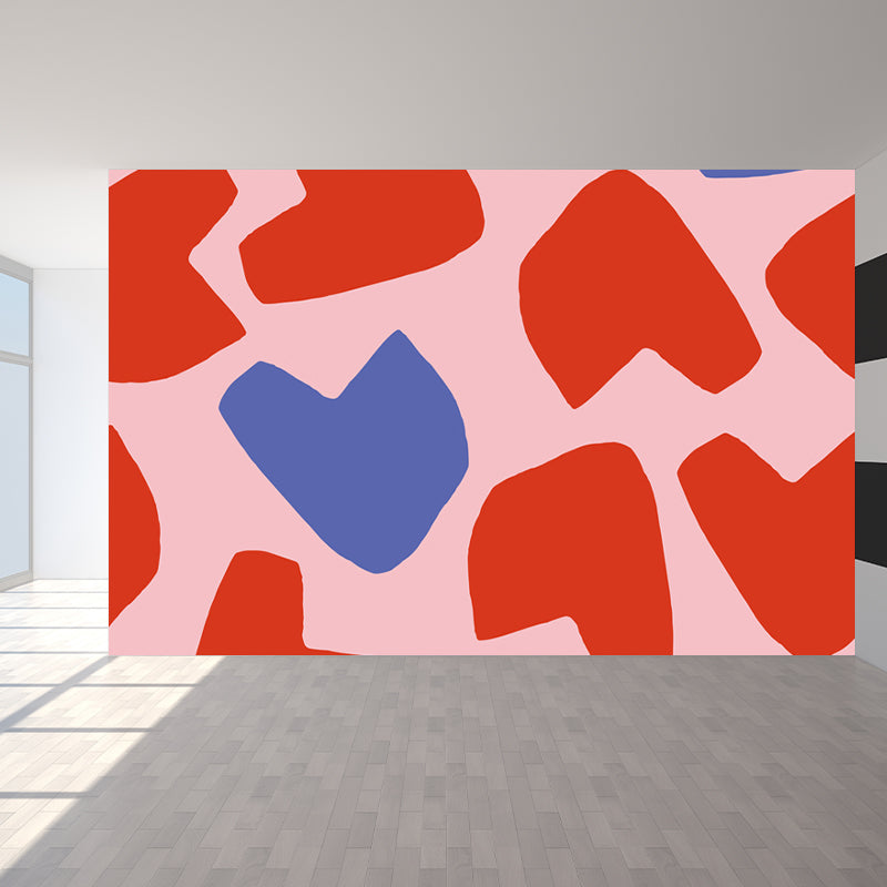 Custom Illustration Modern Mural Wallpaper with Abstract Pattern in Dark Color for Room Clearhalo 'Wall Decor' 'Wall Mural' 1896739