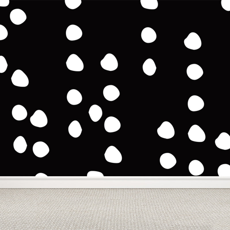 Custom Illustration Modern Mural Wallpaper with Abstract Pattern in Dark Color for Room Clearhalo 'Wall Decor' 'Wall Mural' 1896755