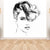 Fashion Girl Portrait Wallpaper Mural Contemporary Smooth Wall Decor in Pastel Color White Clearhalo 'Wall Decor' 'Wall Mural' 1896863
