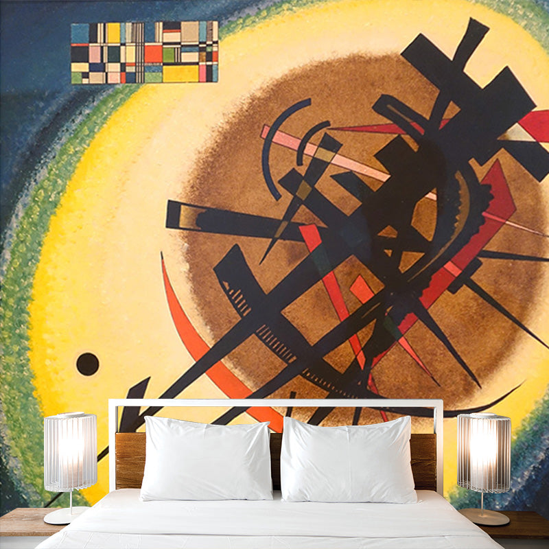Modern Art Geometric Mural Decal Multicolored Dorm Room Wall Covering, Stain-Proof Clearhalo 'Wall Decor' 'Wall Mural' 1896989