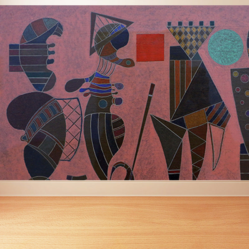 Contemporary Kandinsky Painting Mural Pastel Color Abstract Wall Art for Family Room Clearhalo 'Wall Decor' 'Wall Mural' 1897045