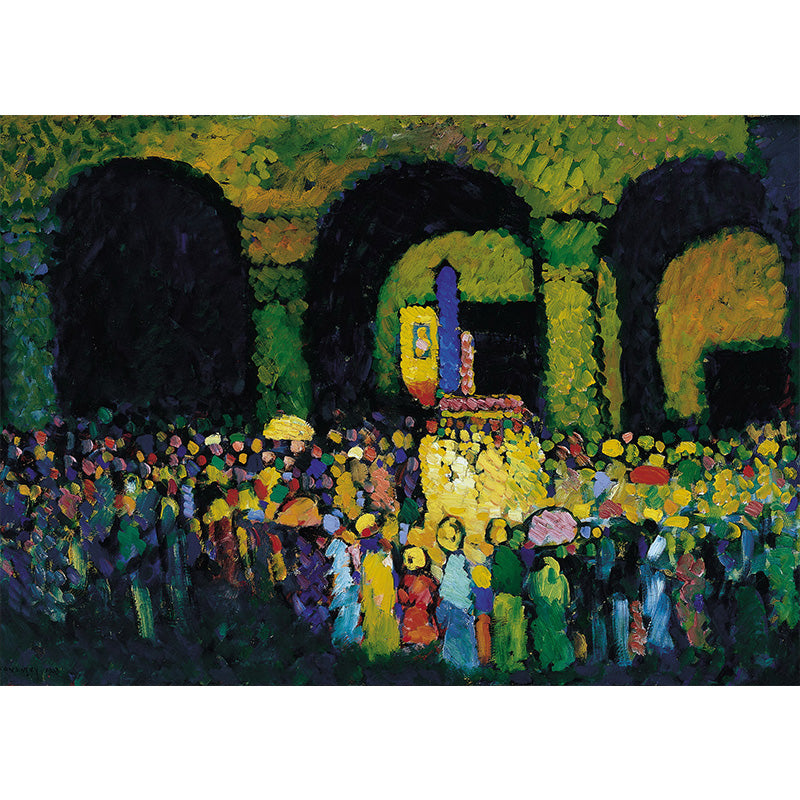 Multicolored Artistic Wall Mural Whole Kandinsky Figure Drawing Wall Covering for Home Clearhalo 'Wall Decor' 'Wall Mural' 1897056