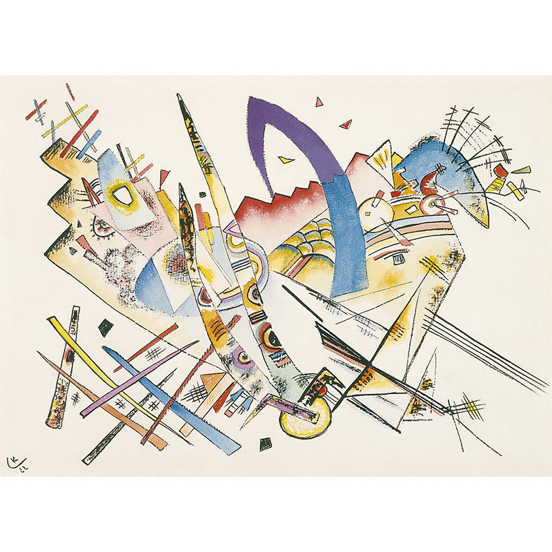 Multicolored Artistic Wall Mural Whole Kandinsky Figure Drawing Wall Covering for Home Clearhalo 'Wall Decor' 'Wall Mural' 1897061