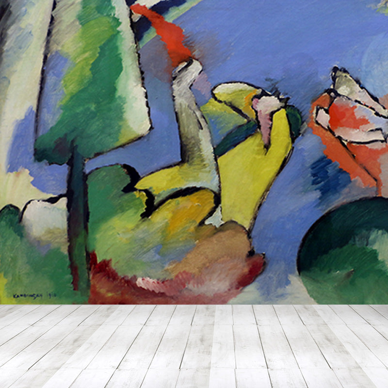 Multicolored Artistic Wall Mural Whole Kandinsky Figure Drawing Wall Covering for Home Clearhalo 'Wall Decor' 'Wall Mural' 1897070