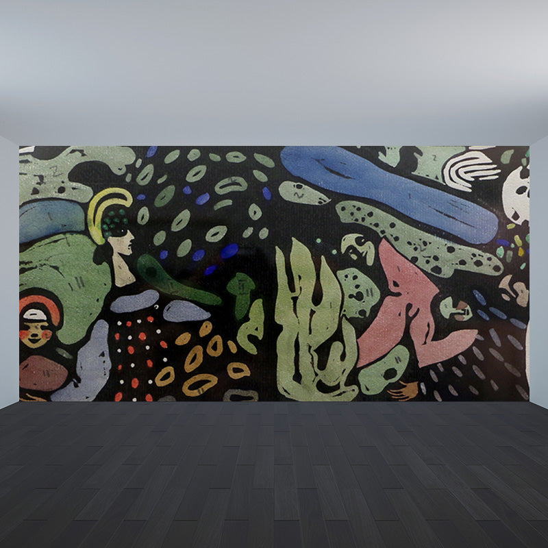 Multicolored Artistic Wall Mural Whole Kandinsky Figure Drawing Wall Covering for Home Clearhalo 'Wall Decor' 'Wall Mural' 1897074