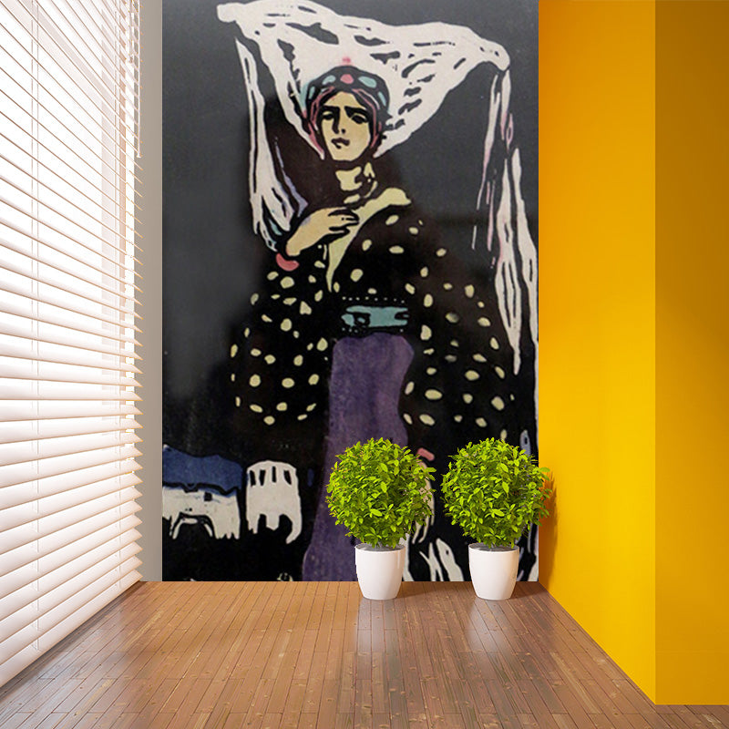 Illustration Abstract Wallpaper Mural Full Size Wall Art for Hallway, Made to Measure Clearhalo 'Wall Decor' 'Wall Mural' 1897090