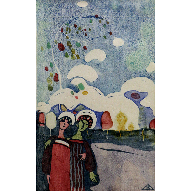 Illustration Abstract Wallpaper Mural Full Size Wall Art for Hallway, Made to Measure Clearhalo 'Wall Decor' 'Wall Mural' 1897101