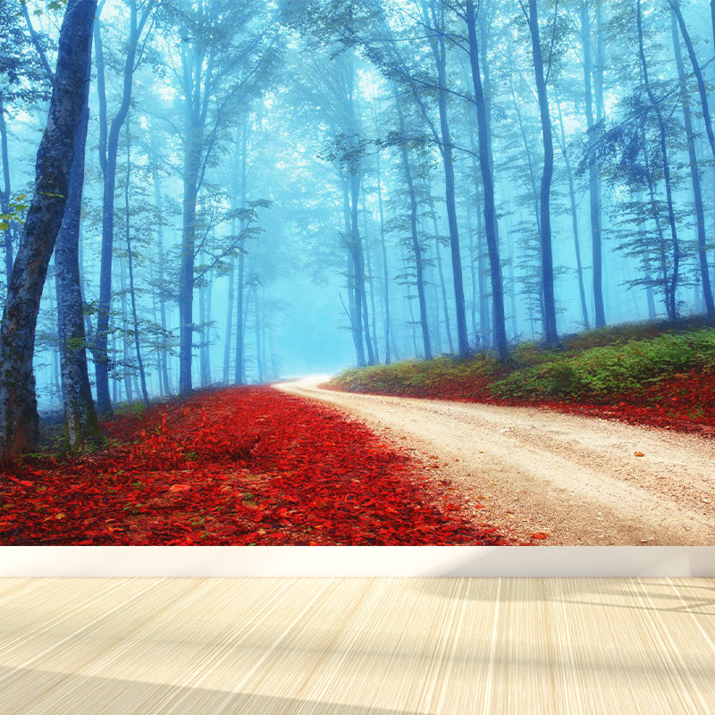 Scenery Print Mural Wallpaper Soft Color Contemporary Wall Decor for House Interior Blue Clearhalo 'Wall Decor' 'Wall Mural' 1897113