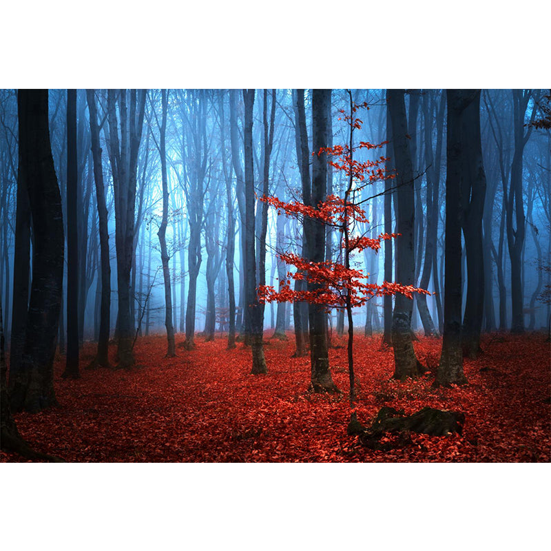 Light Color Misty Landscape Mural Moisture Resistant Modern Style Bedroom Wall Art Clearhalo 'Wall Decor' 'Wall Mural' 1897156