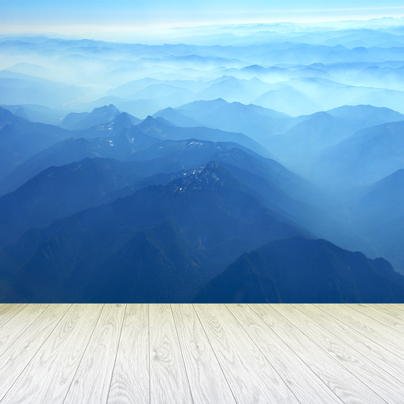 Light Color Misty Landscape Mural Moisture Resistant Modern Style Bedroom Wall Art Clearhalo 'Wall Decor' 'Wall Mural' 1897169