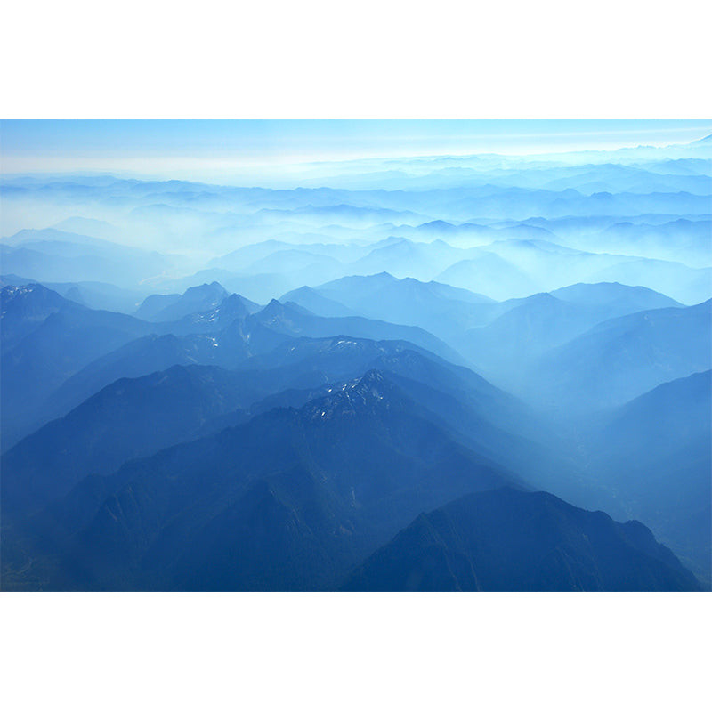 Light Color Misty Landscape Mural Moisture Resistant Modern Style Bedroom Wall Art Clearhalo 'Wall Decor' 'Wall Mural' 1897171