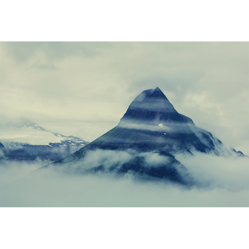 Misty Forest Scenery Wall Mural Modern Non-Woven Wall Decor in Soft Color for Home Clearhalo 'Wall Decor' 'Wall Mural' 1897226