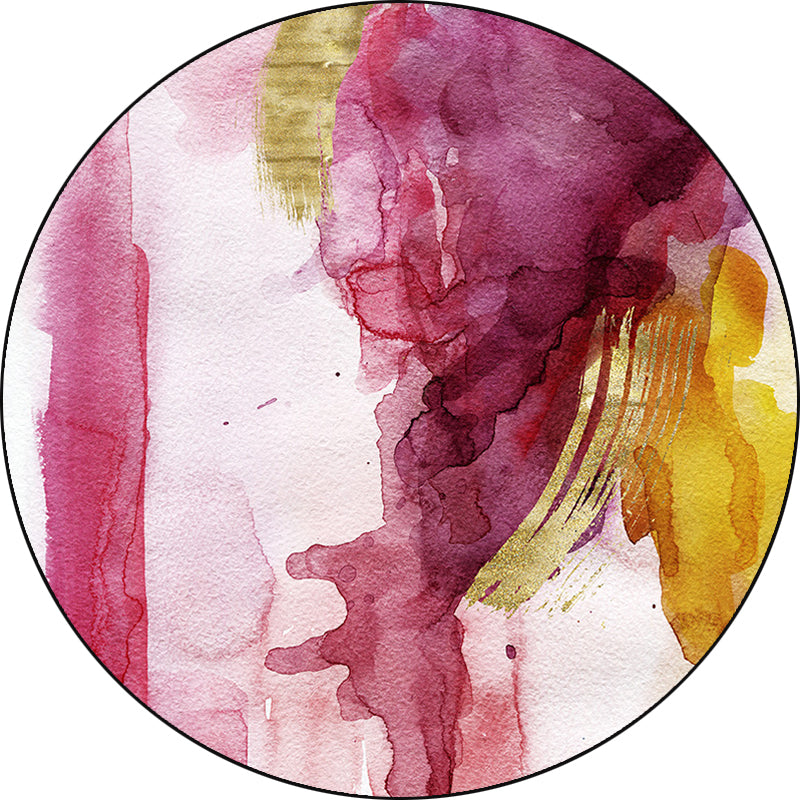 Modernist Study Rug Pink Watercolor Pattern Rug Polyester Washable Non-Slip Pet Friendly Area Rug Clearhalo 'Area Rug' 'Rug' 1897230